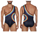 CandyMan 99702 Regenbogen-Bodysuit, Farbe Schwarz
